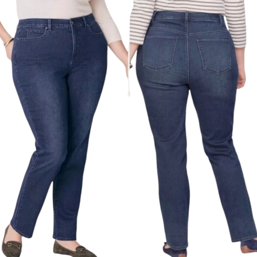 Talbots Simply Flattering 5 Pocket Essential Jean Stretch Straight Leg Plus 20 W